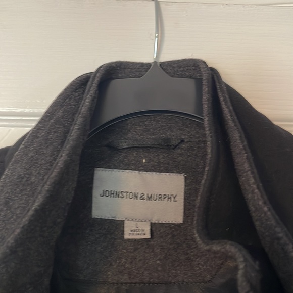 Johnson & Murphy Black jacket. Never worn. Zippered. Wool&cashmere. Dry clean. - Picture 4 of 11